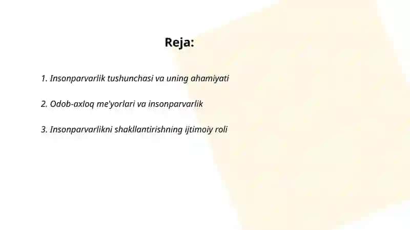 Insonparvarlik Tushunchasi va Uning Ahamiyati 2