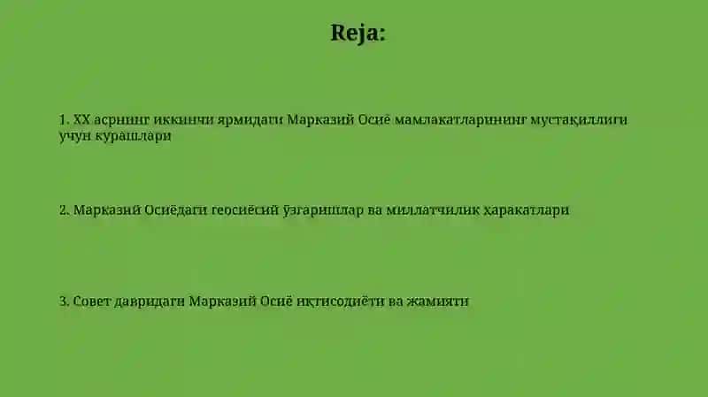 Transchegaraviy muammolar 2