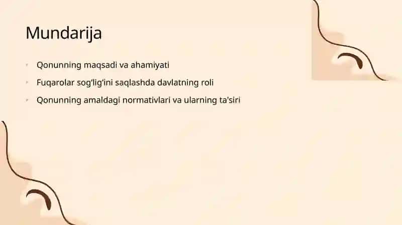Fuqarolar sog‘lig‘ini saqlash to‘g‘risidagi qonunning mohiyati 2