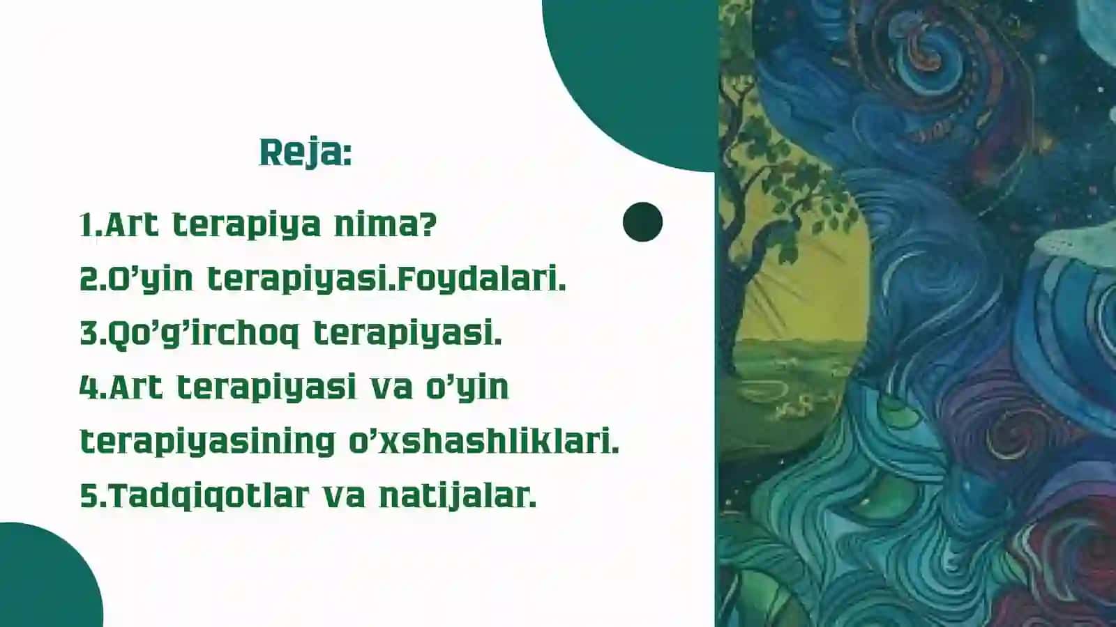 Art terapiya sotsial tuzilma sifatida. O'yin va qo'g'irchoq terapiyasi. 2