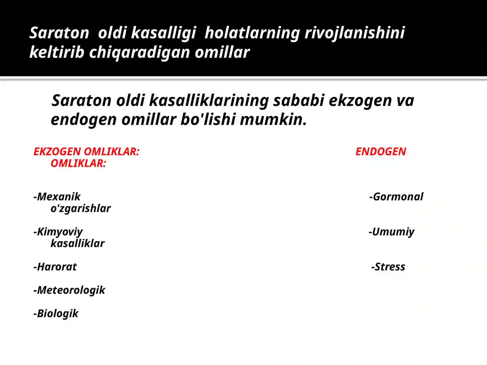 Yuz terisi , og'iz bo'shlig'i shilliq qavati va lablarning qizil chegarasining rak oldi kasalliklari 2