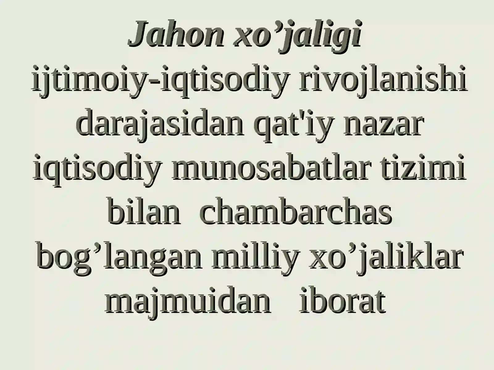 XALQARO IQTISODIY MUNOSABAT SHAKLLARI 2