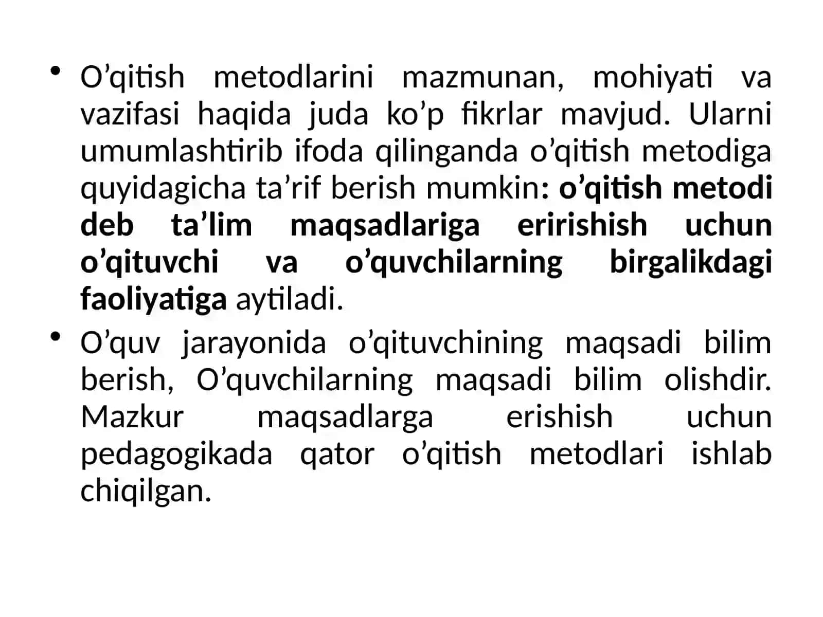 Tabiiy fanlarni o’qitish metodlari 2