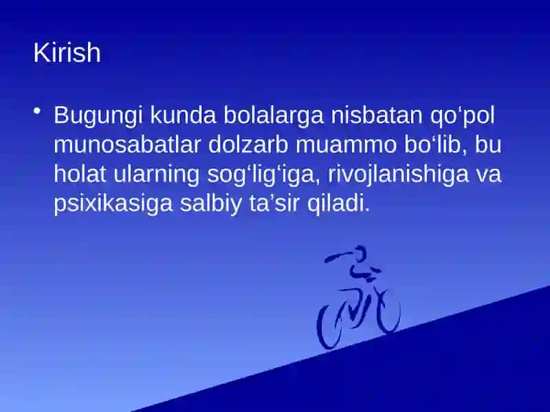 Bolalarga nisbatan qo‘pol munosabatda bo‘lish 2