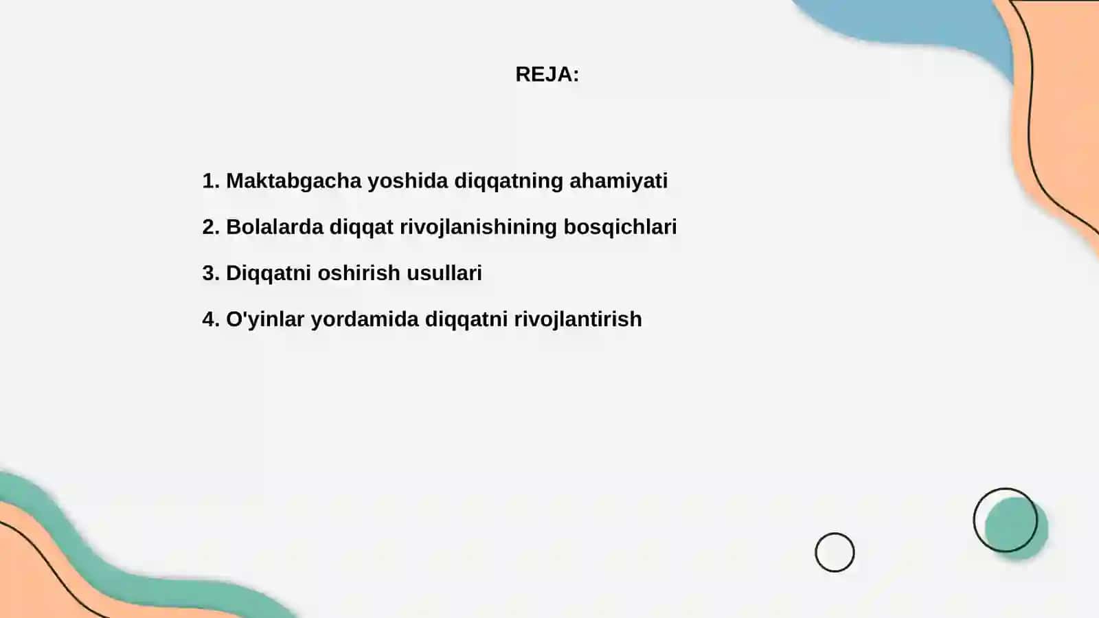 Maktabgacha yoshidagi bola diqqatini rivojlanishi 2