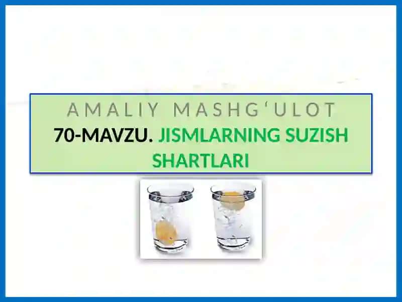 JISMLARNING SUZISH SHARTLARI 2