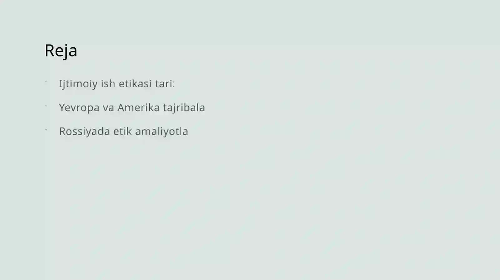 Yevropa Amerika Rossiyada ijtimoiy ish etikasini rivojlanish tarixi 2