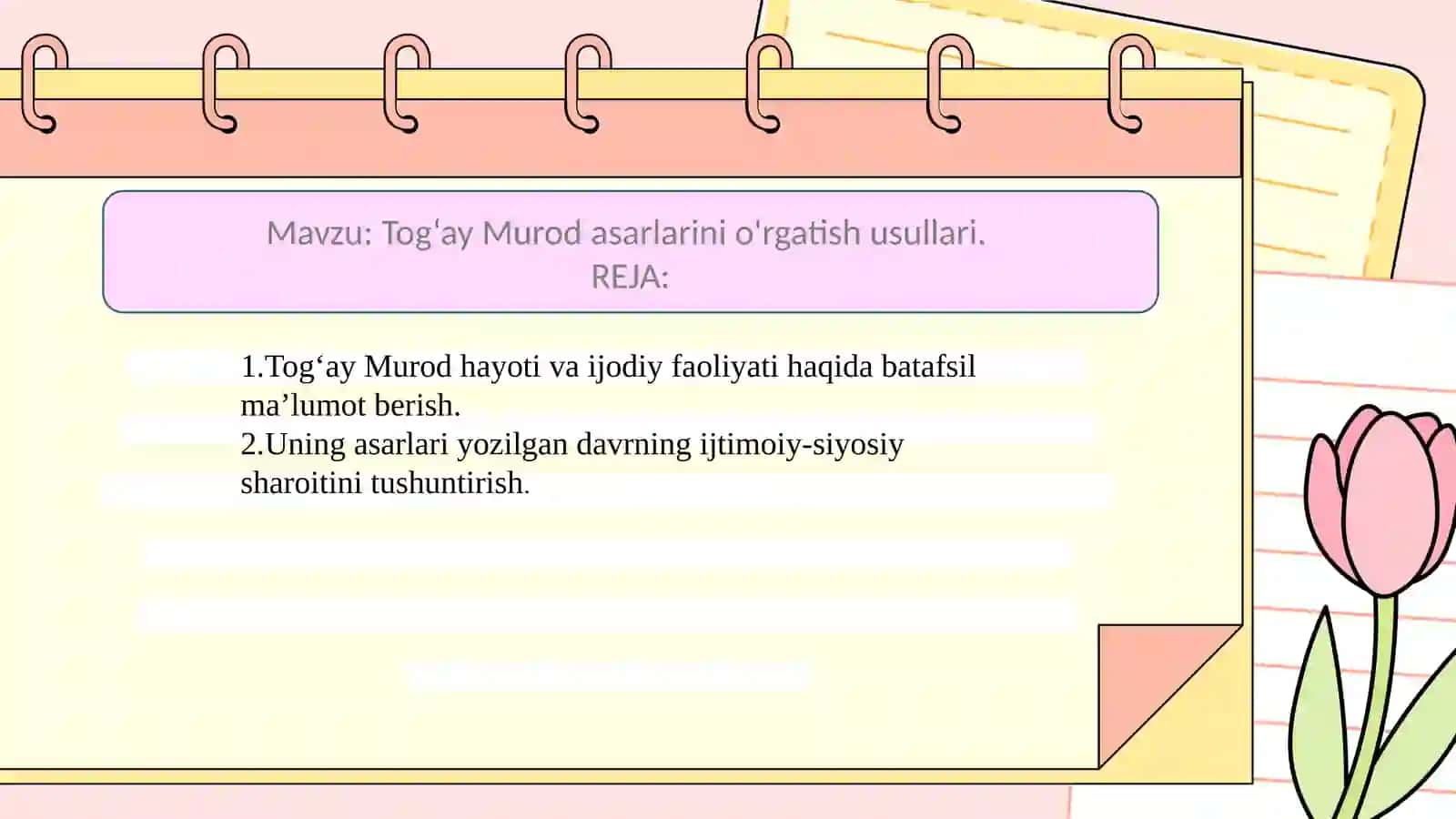 Tog‘ay Murodasarlarini o'rgatish usullari 2