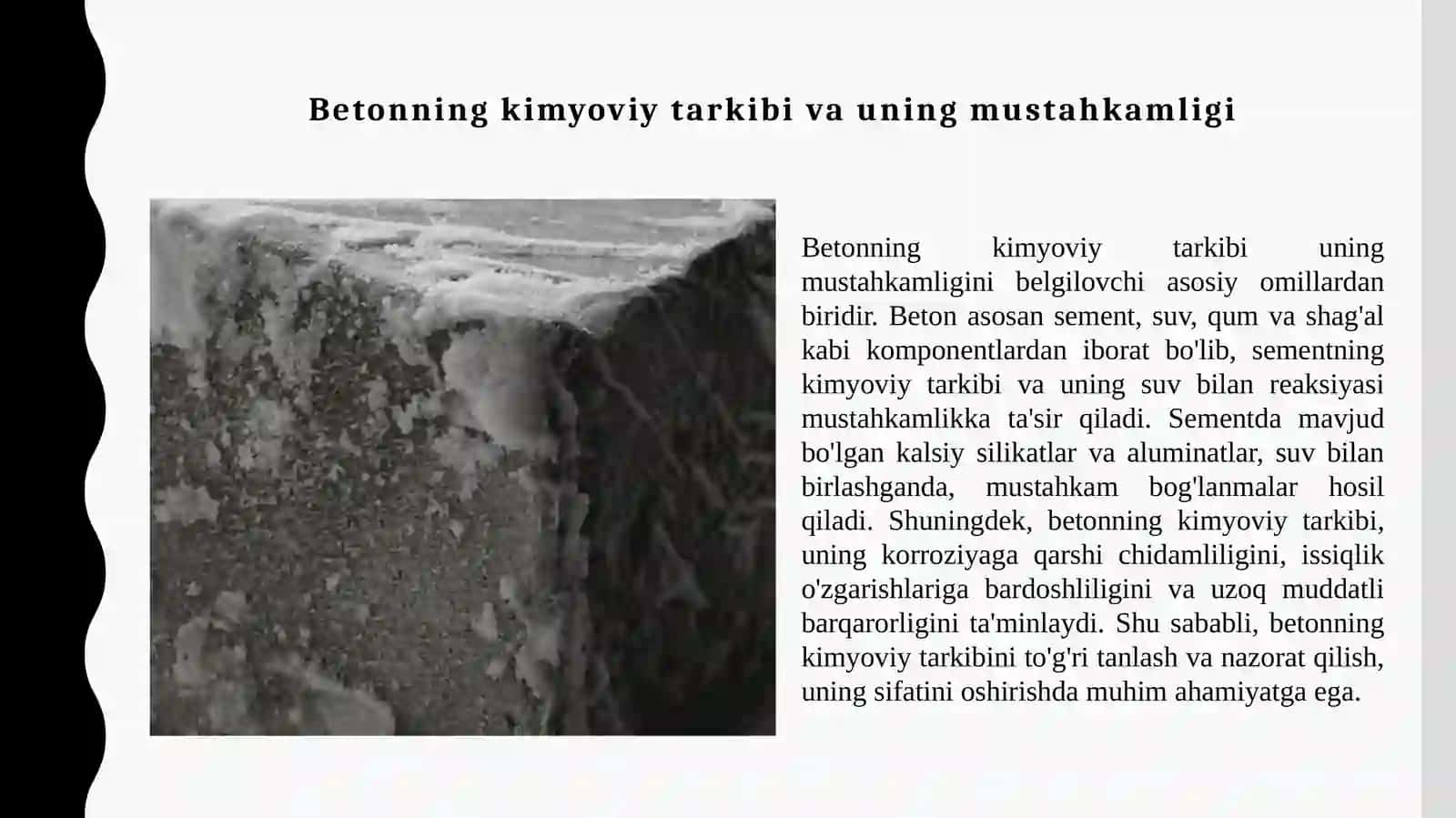 Betonning fizik va mexanik xususiyatlari 2