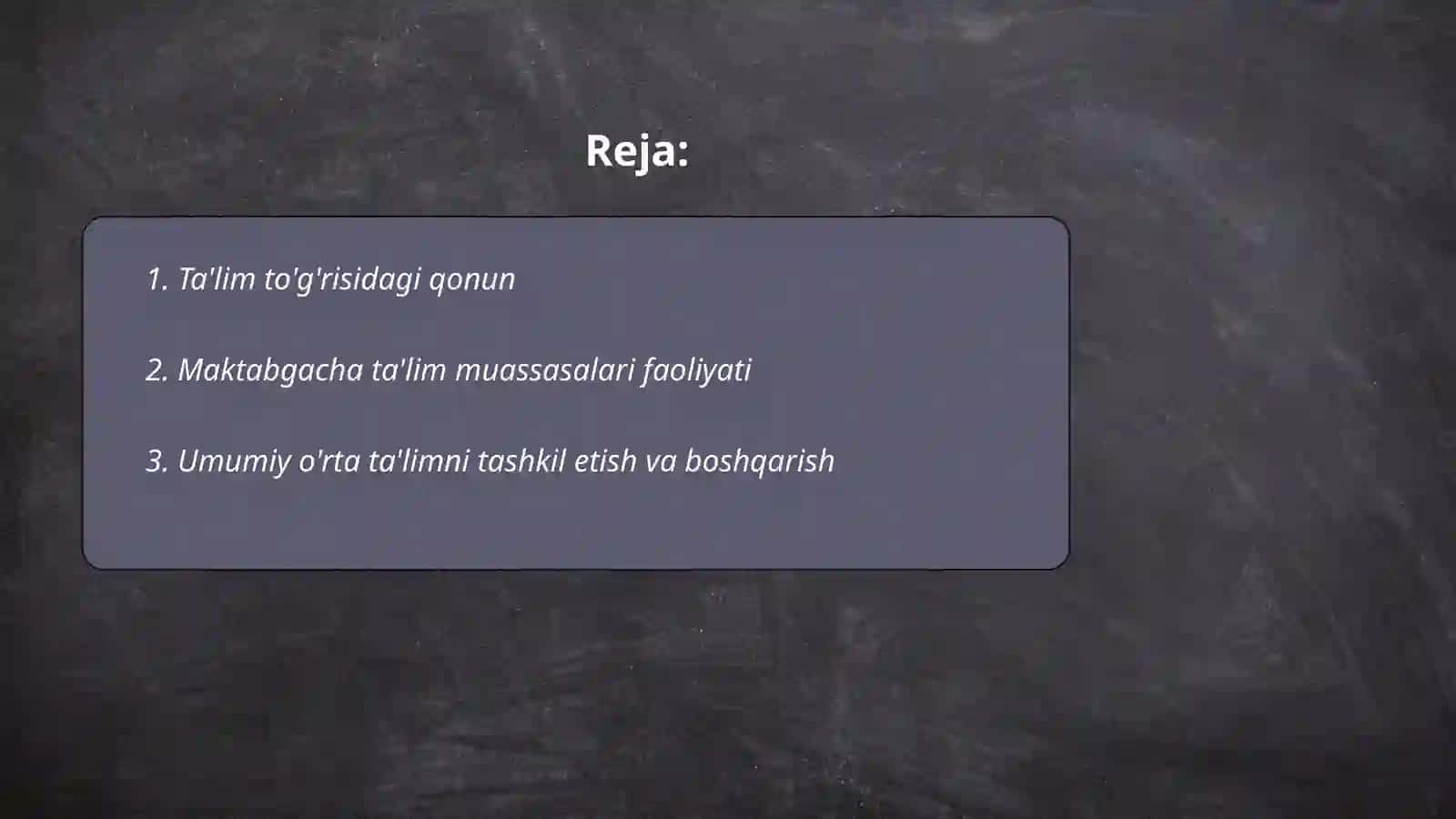 Ta'lim to'g'risidagi qonun 2