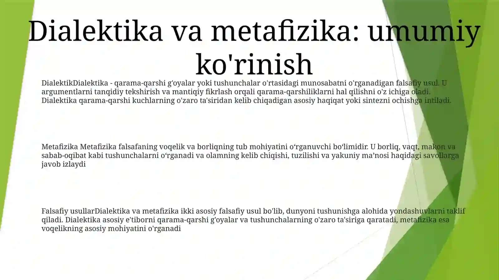 Dialektika Va Metafizika Asosiy Falsafiy Metodlari 2