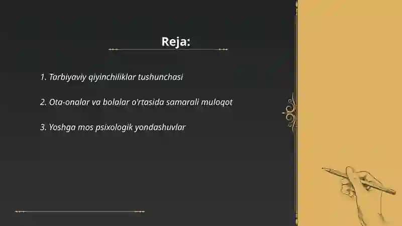 Tarbiyasi og'ir bolalar" bilan ishlash psixalogiyasi 2