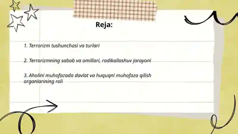 Terrorizm va aholi muhovazasi 2