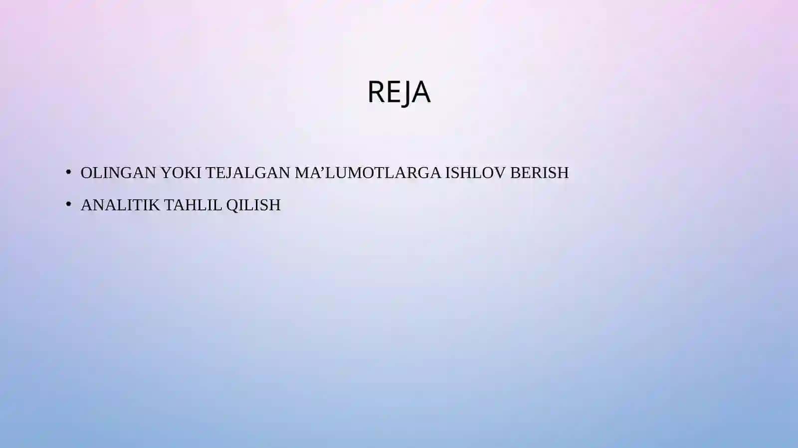 Korxonalarning energetik faoliyatini analitik sharhlash 2