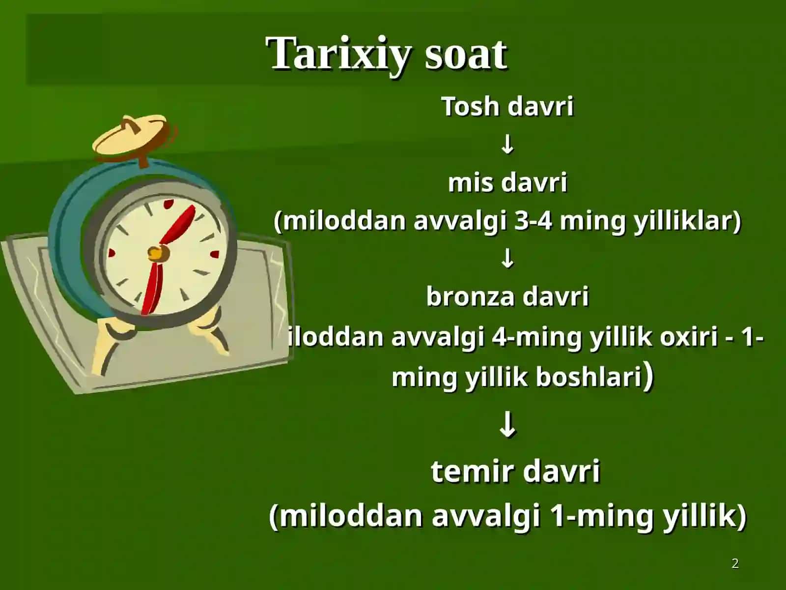 mis, bronza, temir davri 2