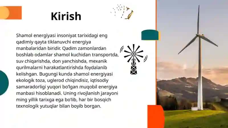 Shamol energiyasidan foydalanishning tarixiy bosqichlari 2