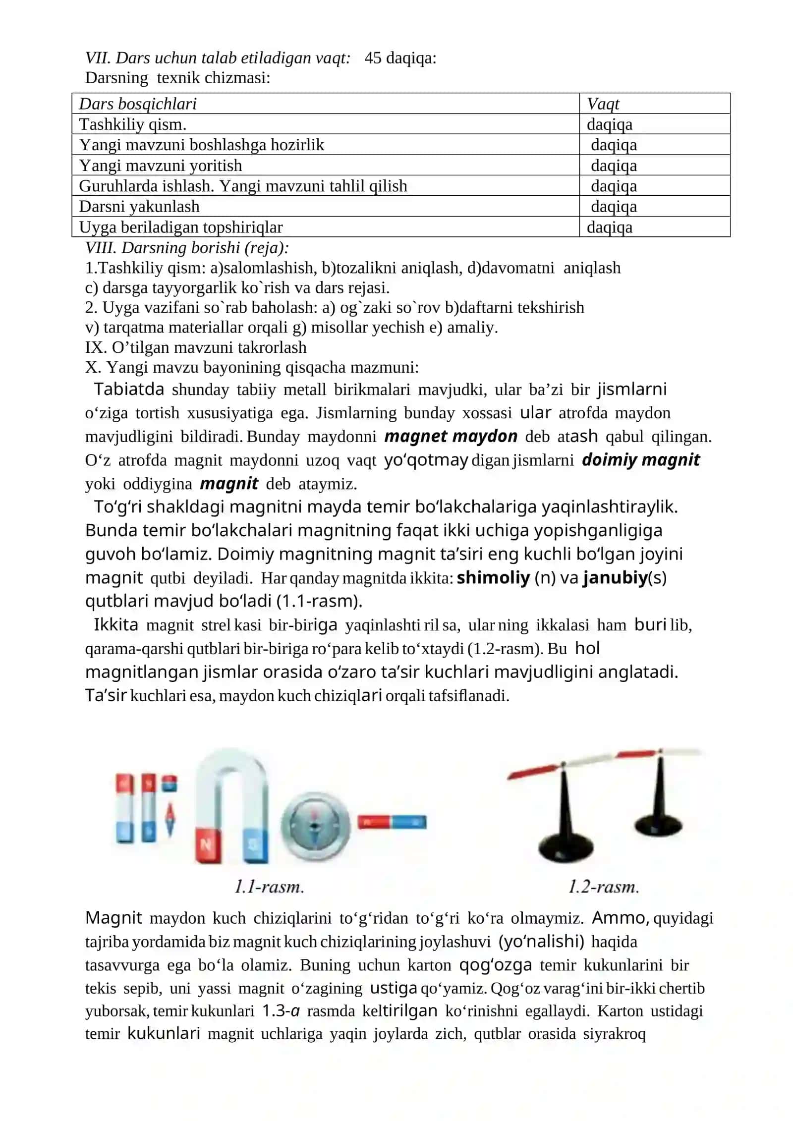 Magni maydon. Magnit maydonni tavsiflovchi kattaliklar I 2