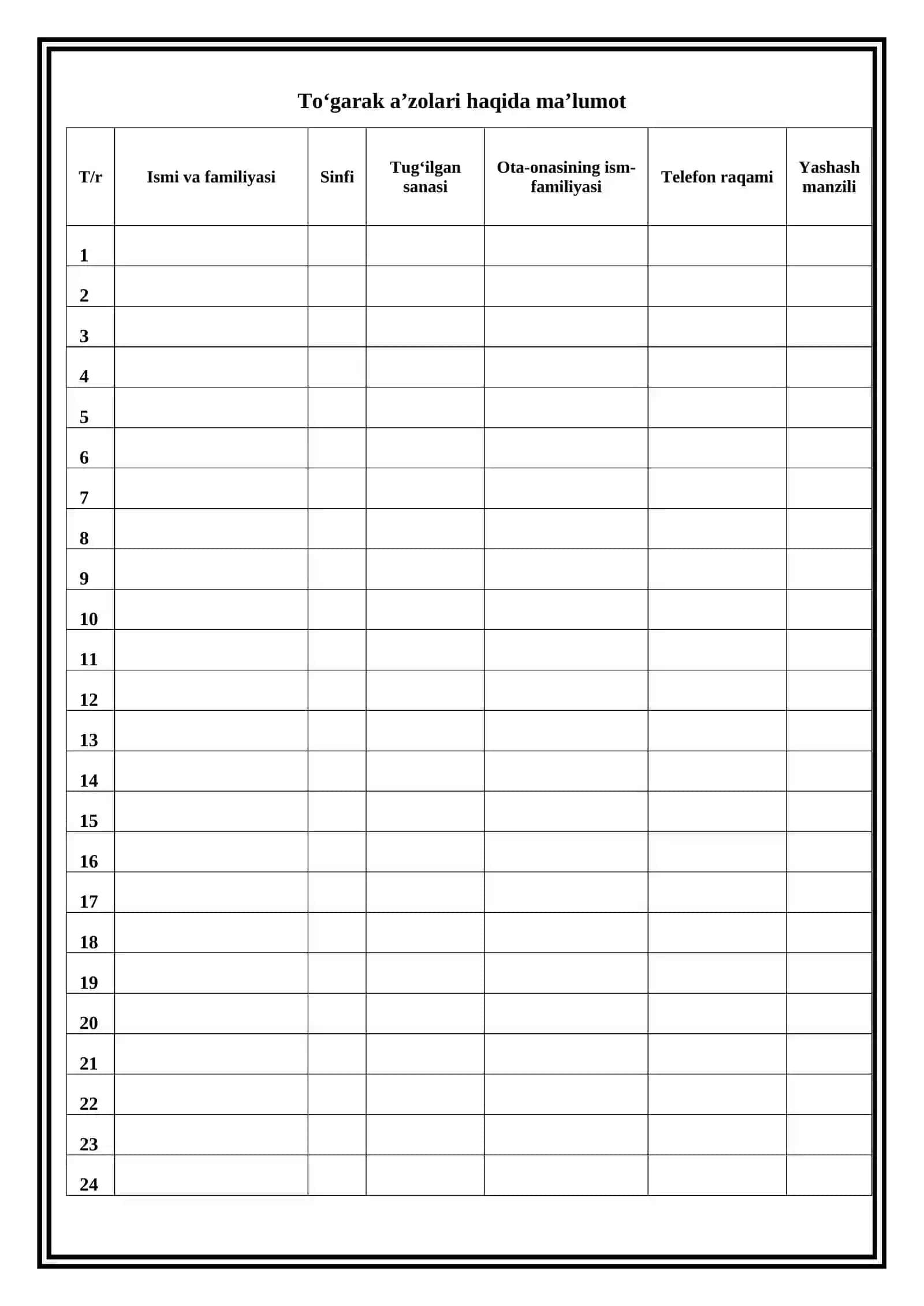 5-6-sinflarda matematika fanidan iqtidorli o'quvchilar bilan ishlash uchun 34 soatli to'garak ish rejasi va dars ishlanmasi 2
