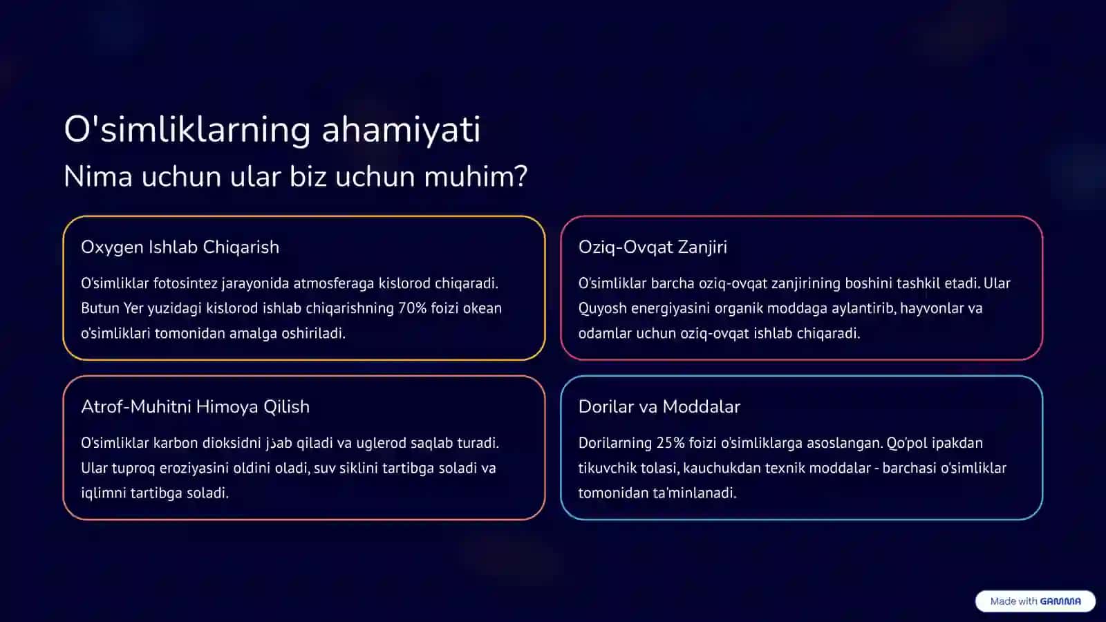 O’simliklarhayoti va yashash muhiti 2