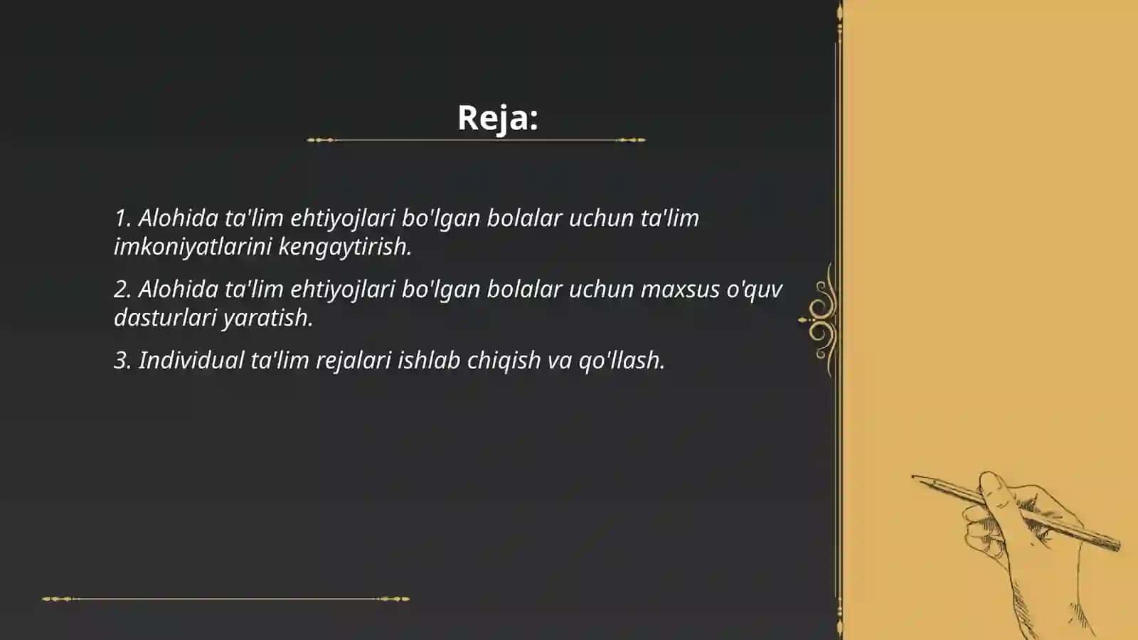 Alohida ta'lim ehtiyojlari bolgan bolalarning ta'lim olishlari 2