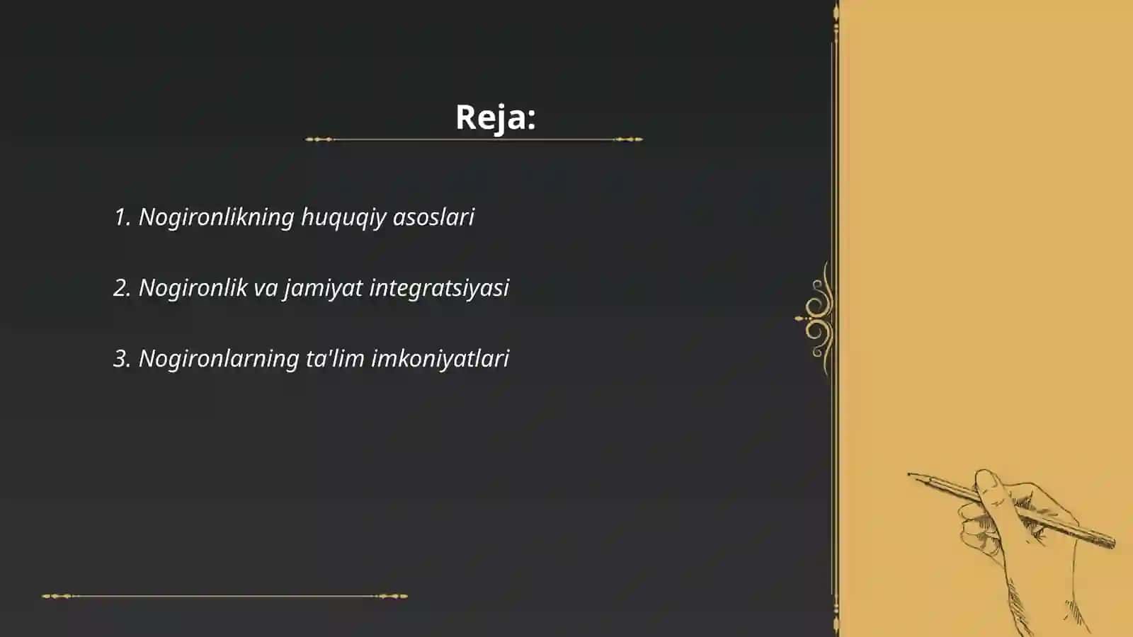 Nogironlikning huquqiy asoslari 2