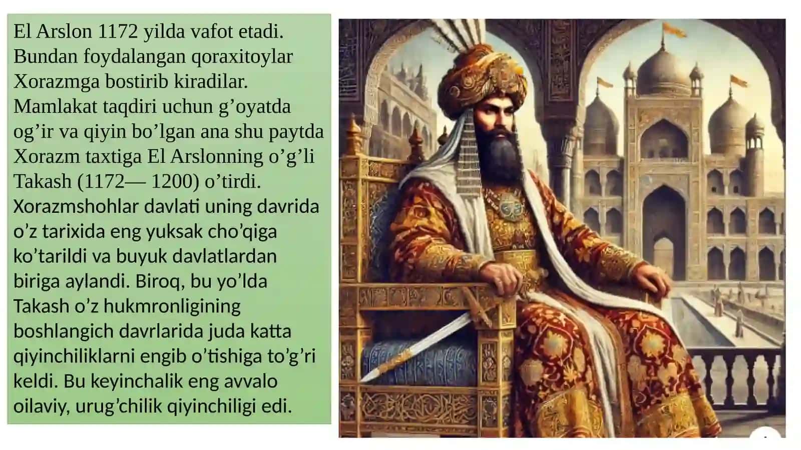 Sulton Takash islohotlari 2