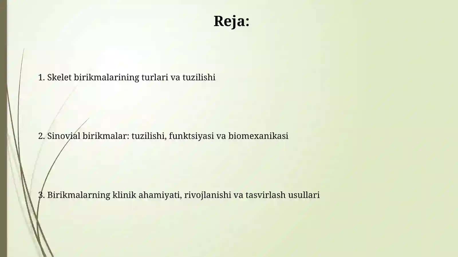 Suyaklarning oʻzaro birikishi - sindesmalogiy 2