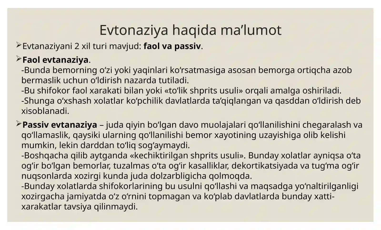 Hozirgi zamon tibbiyotida yatrogeniya va evtanoziya muammolari 2
