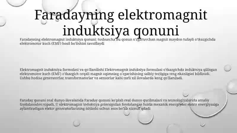 Elektromagnit Induksiya Hodisasi Haqida Tushuncha.Formulalari Bilan 2