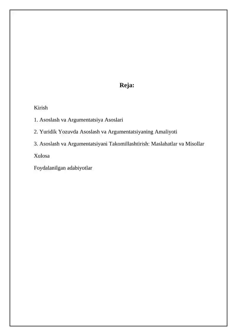 Yuridik Yozuvda Asoslash va Argumentatsiyaning Amaliyoti 2