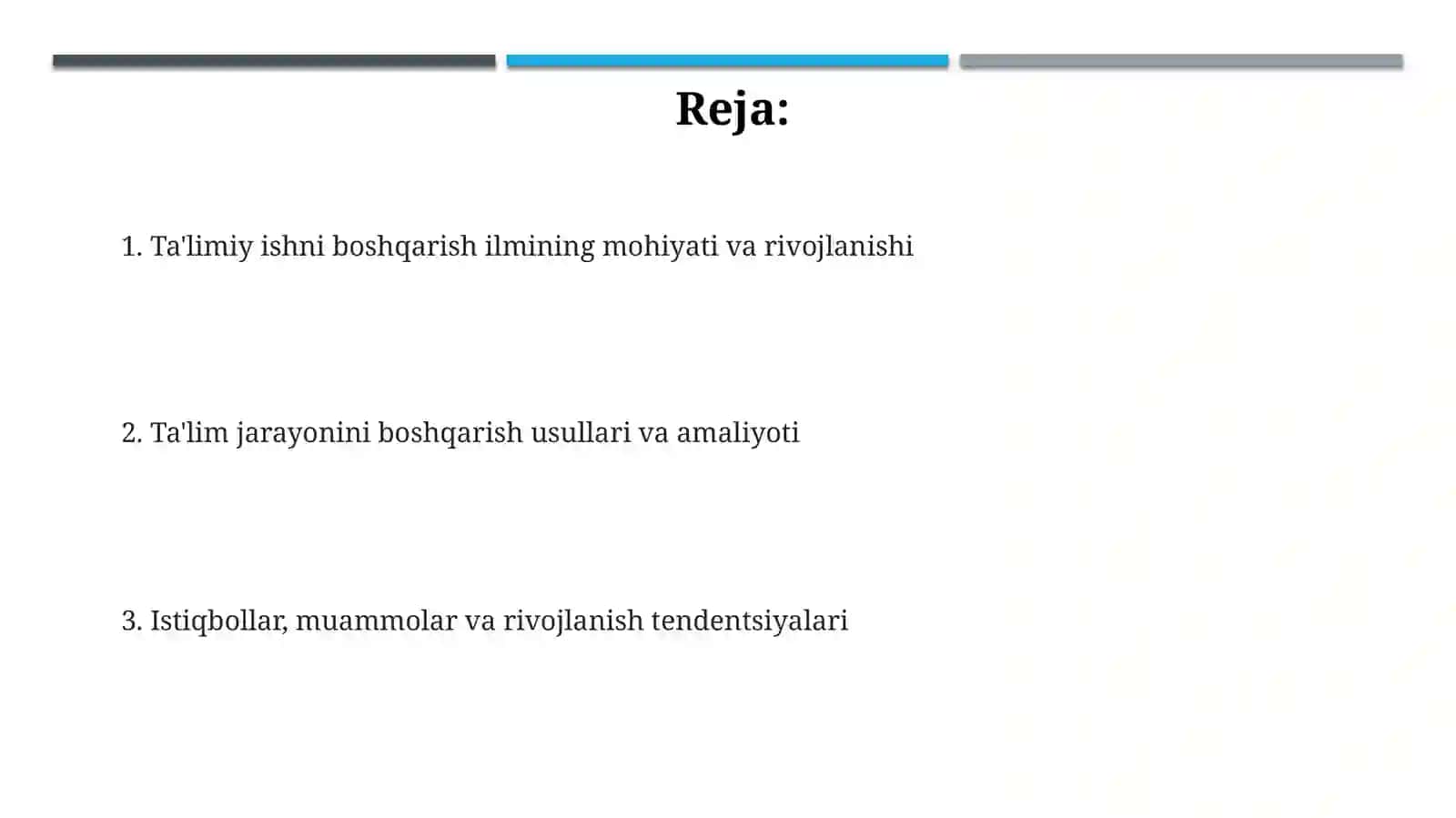 Ta'limiy ishni boshqarish ilmi 2