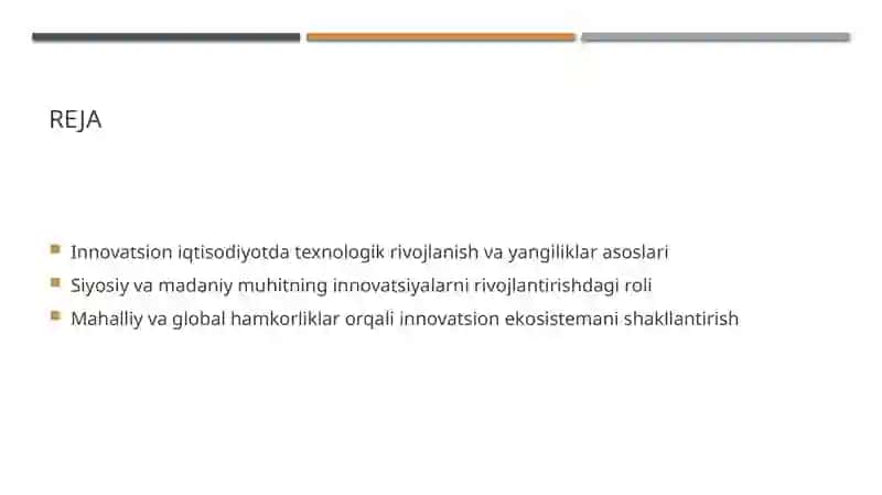 Innovatsion iqtisodiyotda rivojlatirish omilari 2