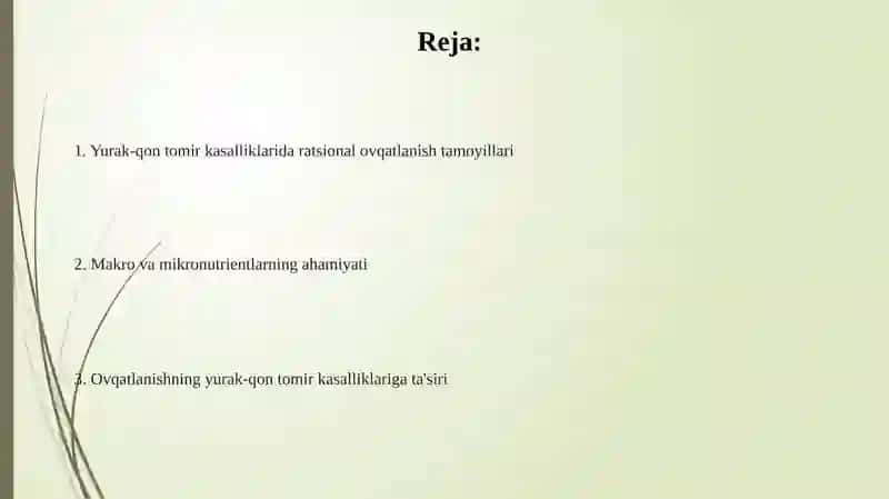 Yog'lar va yurak-qon tomir salomatligi 2