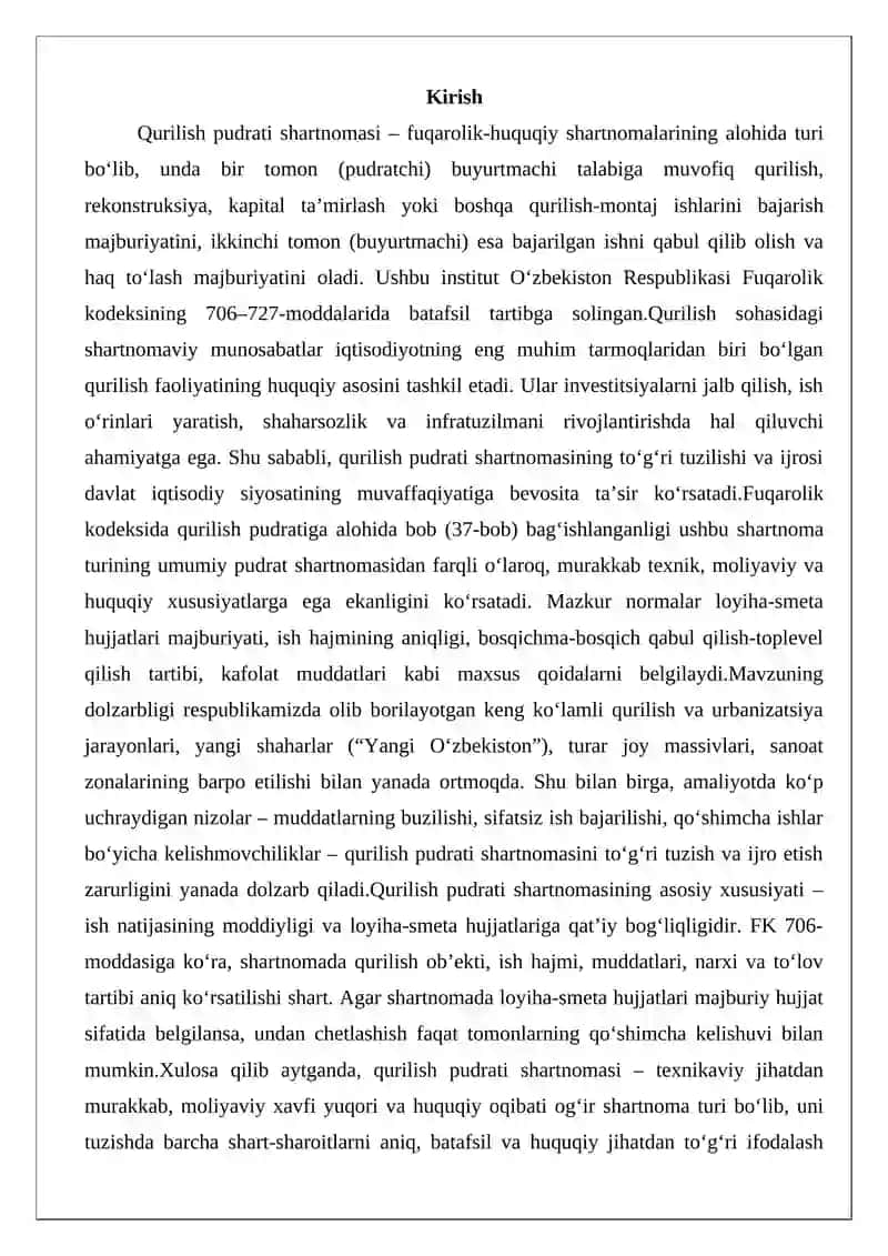 Qurilish pudrati shartnomasi 2