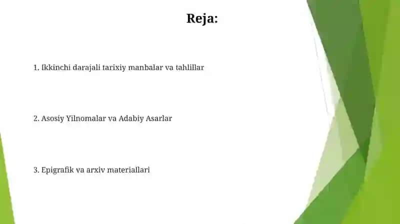 Temuriylar davrining tarixiy manbalar 2
