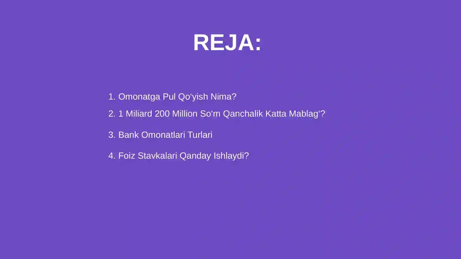 Omonatga Pul Qo‘yish Nima? 2