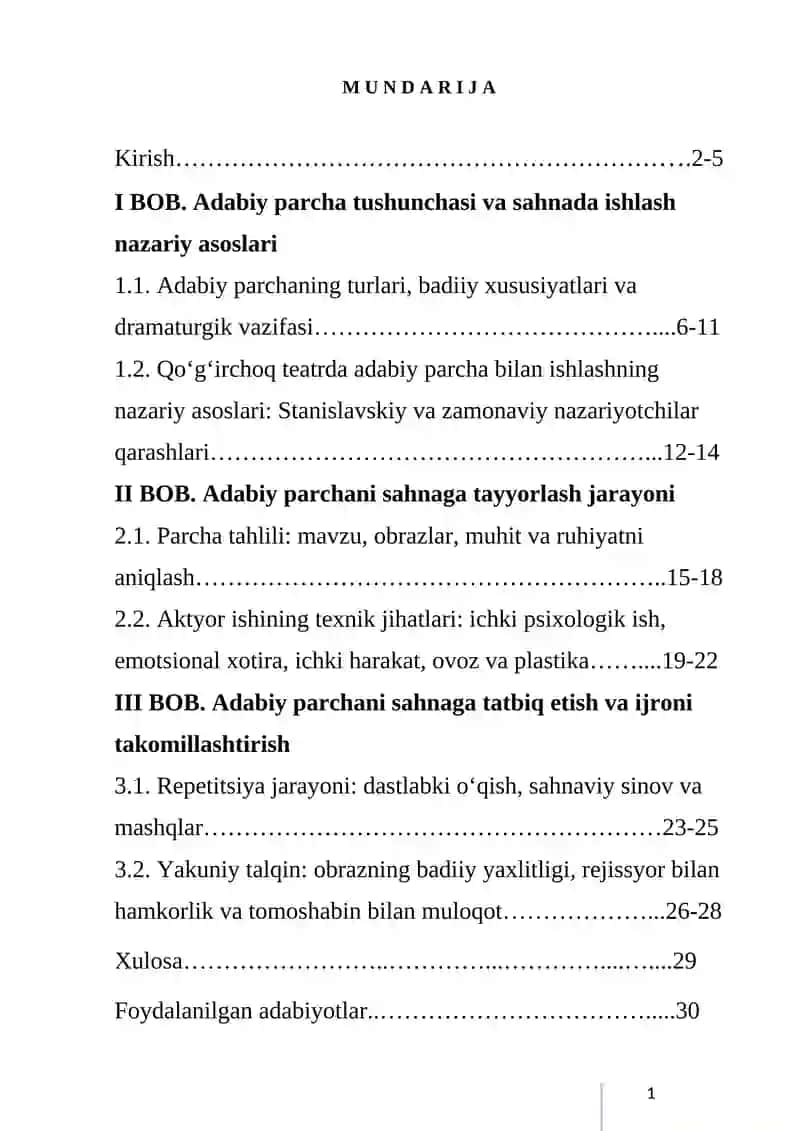 ADABIY PARCHALAR USTIDA ISHLASH 2