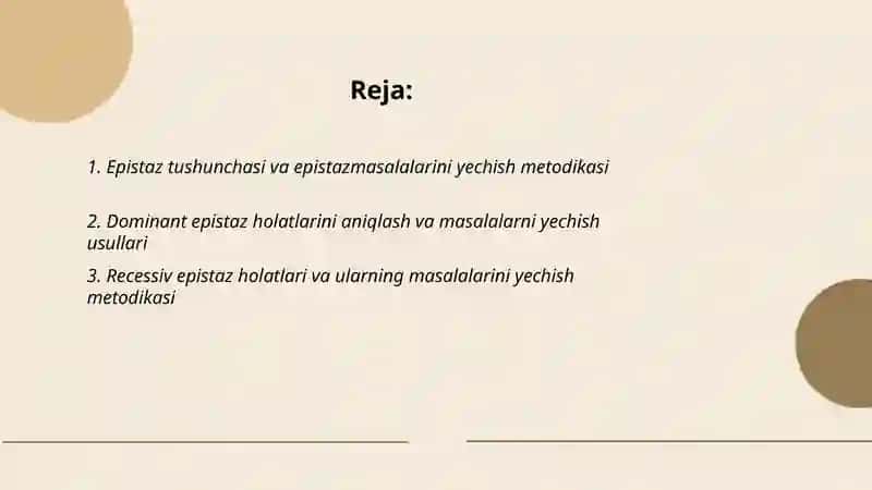 Noallel genlarning o’zaro ta’sir turlari mavzusiga doir masalalar yechish metodikasi 2