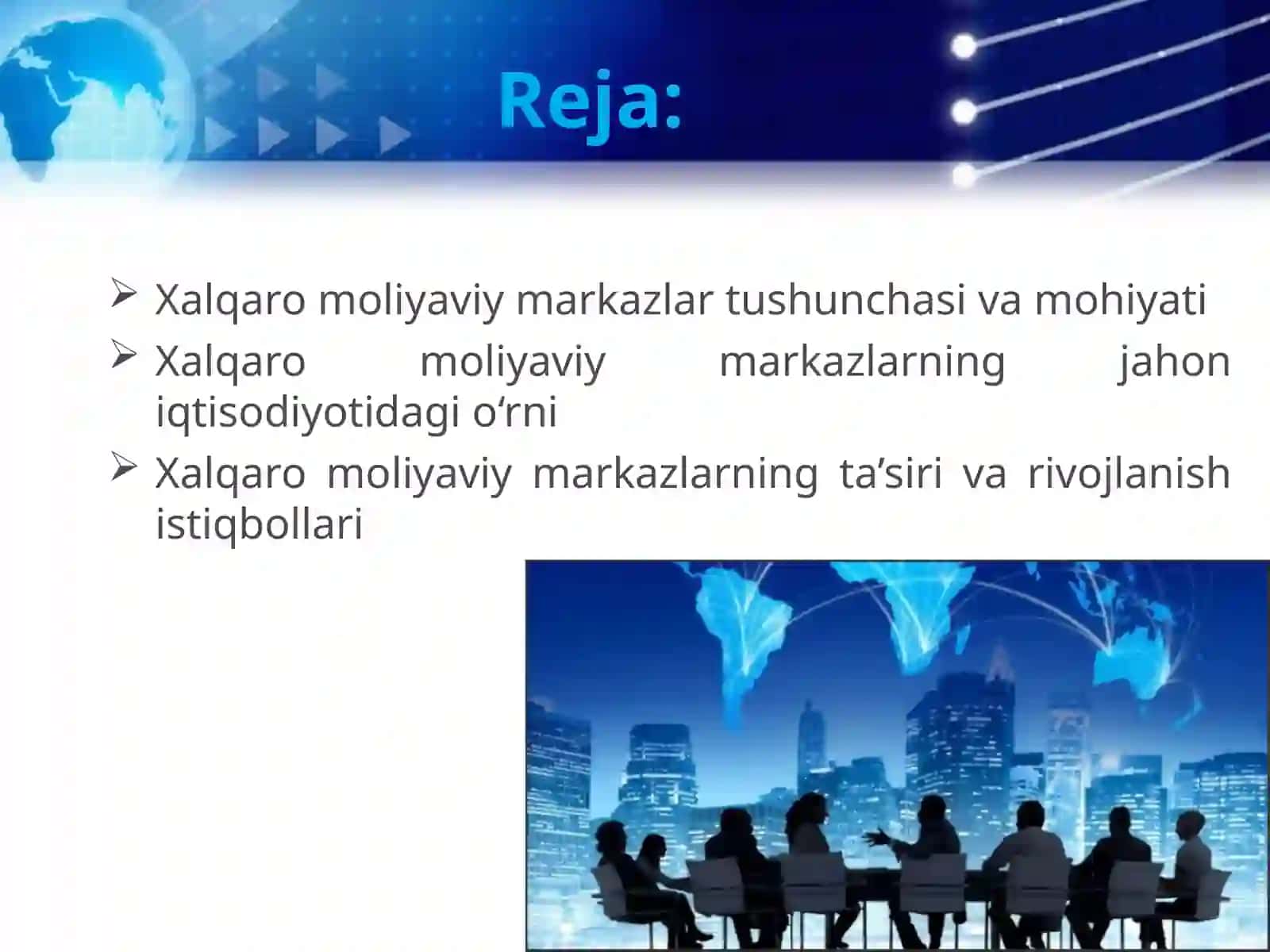 Xalqaro moliyaviy markazlar va ularning jahon iqtisodiyotiga ta’siri 2
