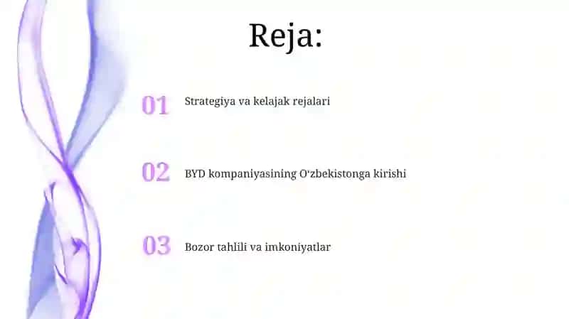 BYD kampaniyasi Oʻzbekistonga kirib kelishi 2