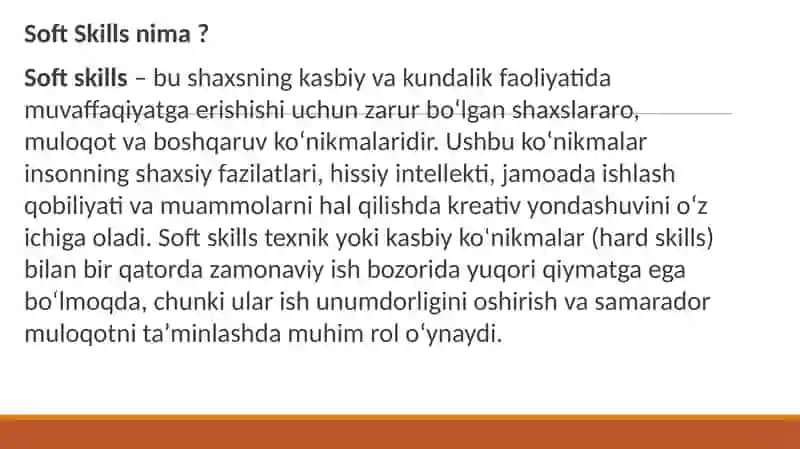 soft skills to'g'ri yozish har xil turdagi matinlar bilan ishlash va qayta ishlash 2
