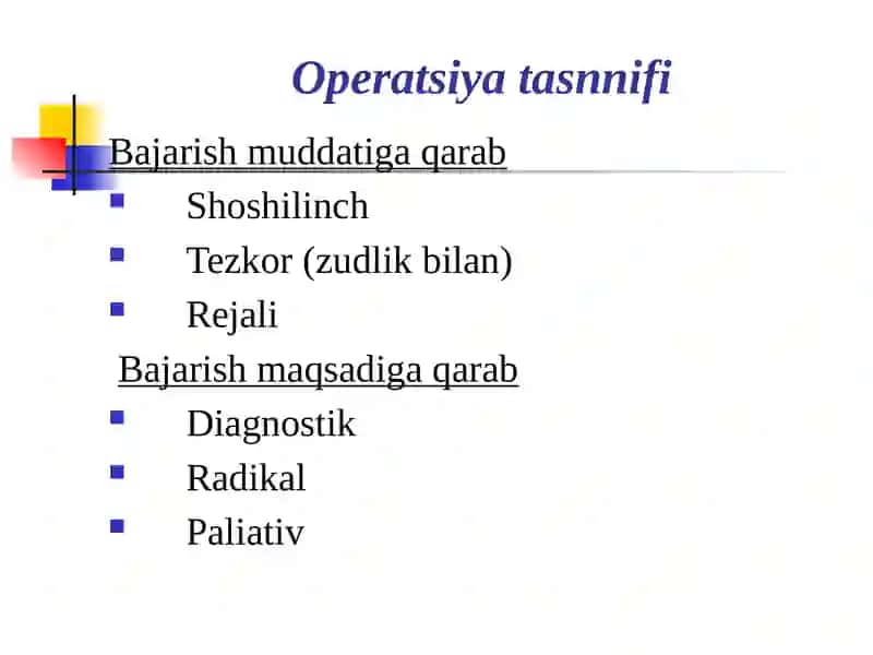 XIRURGIK OPERATSIYALAR 2