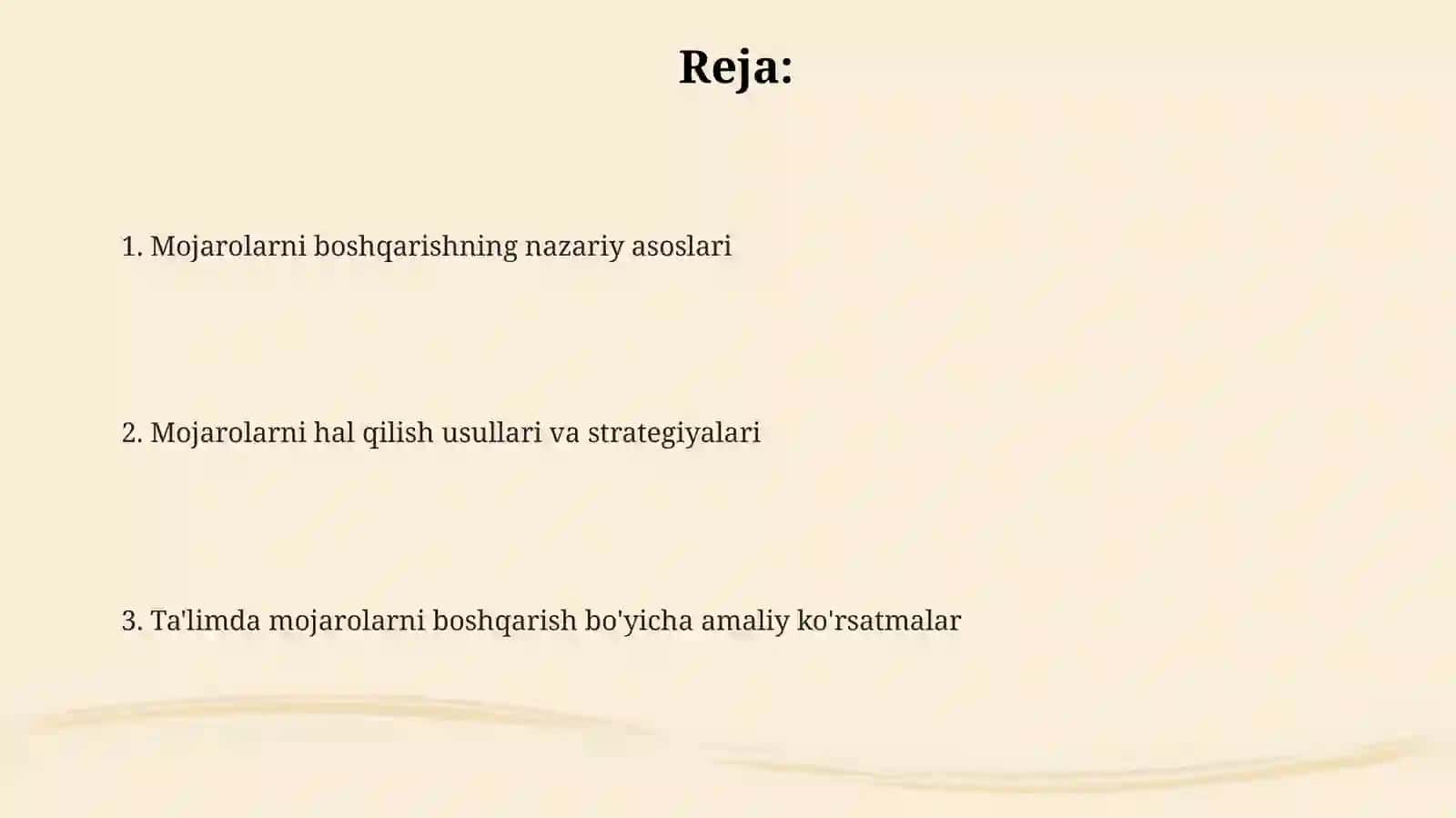 Mojarolarni boshqarish pedagogikasi 2