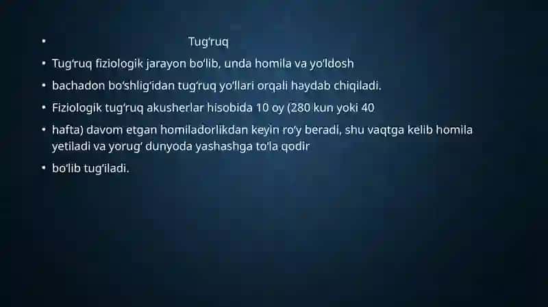 Birinchi va qayta tug’uvchilarda bachadon boyni ochilishi mexanizmi 2