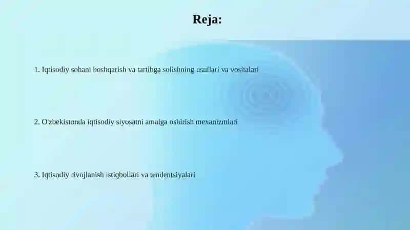 Iqtisodiy sohani boshqarish va tartibga solishning usullari va vositalari 2