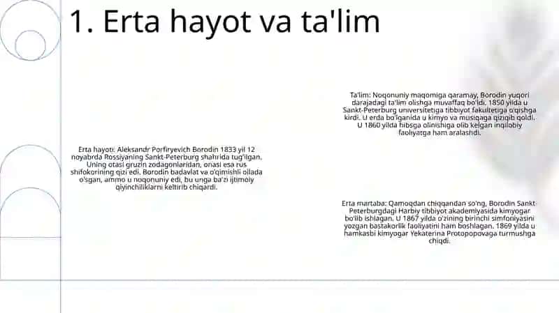 Aleksandr Porfiryevich Borodin Hayoti Va Ijodi 2