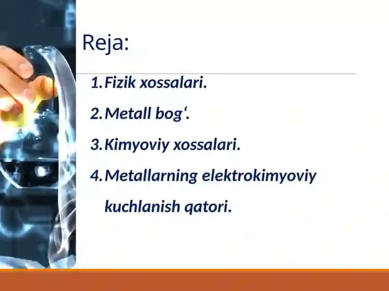 Metallarning fizika va kimyoviy xossalari 2