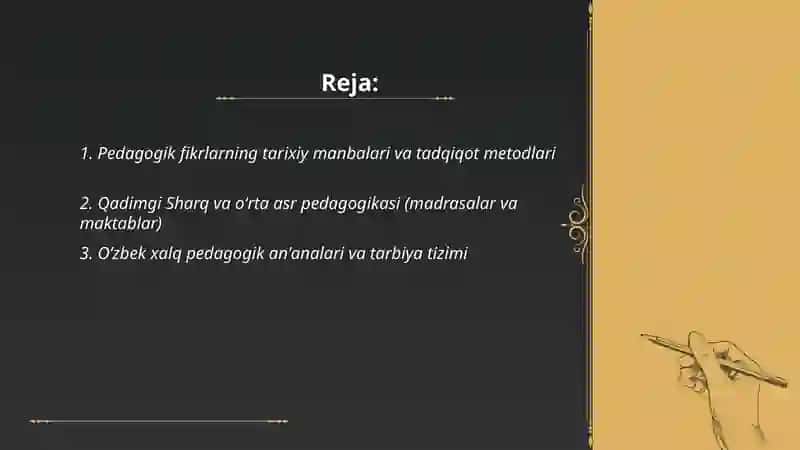 Pedagogik fikrlar taraqqiyoti va tarixiyligi 2