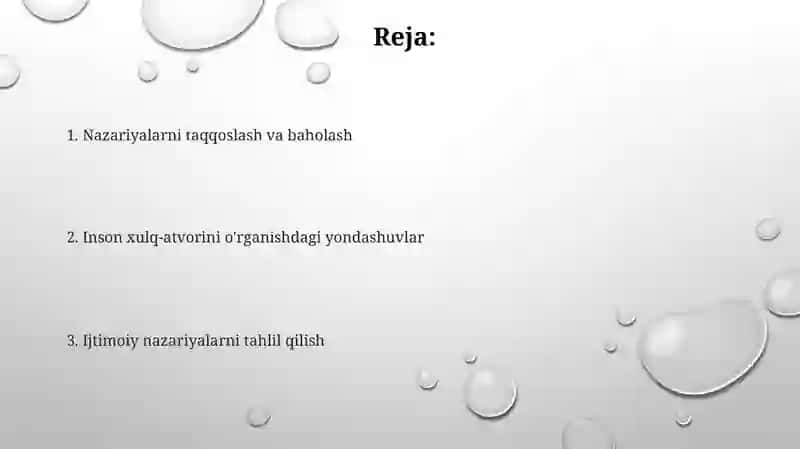 Inson hulq atvorini o'rganishga qaratilgan ijtimoiy nazariyalar tahlili 2