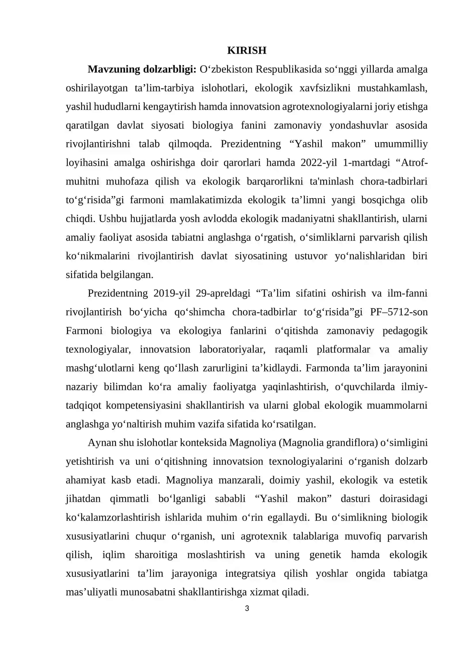 MАGNОLIYА (M.GRАNDIFLОRА) ОʻSIMLIGINI YETISHTIRISH VА ОʻQITISHNING INNОVАTSIОN TEXNОLОGIYАLАRI 2